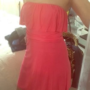 BCBG CORAL STRAPLESS DRESS XS
